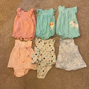 Bundle of six month warm weather outfits